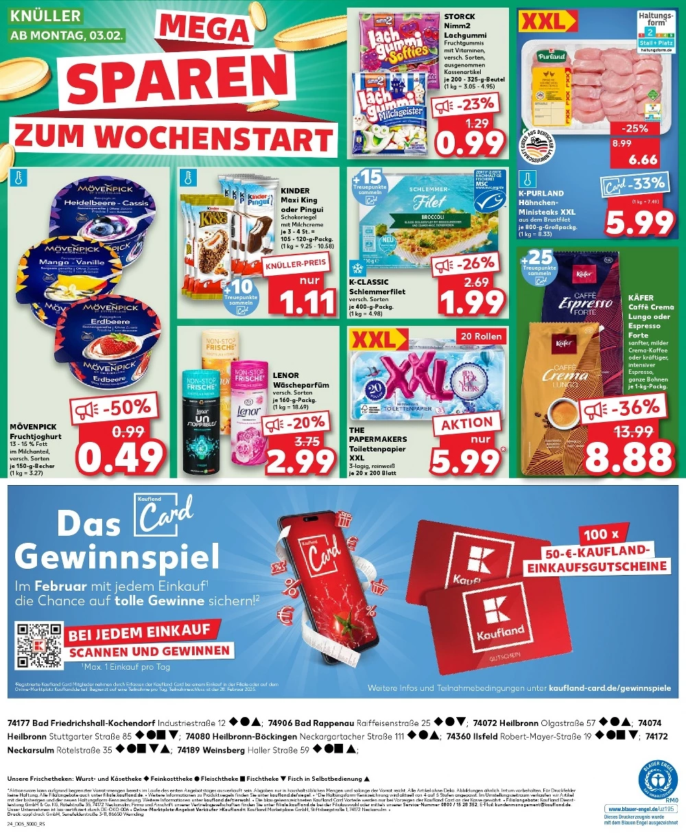 Kaufland Prospekt January 2025 Wöchentliche Angebote, Rabatte, Ermäßigungen und digitale Gutscheine.