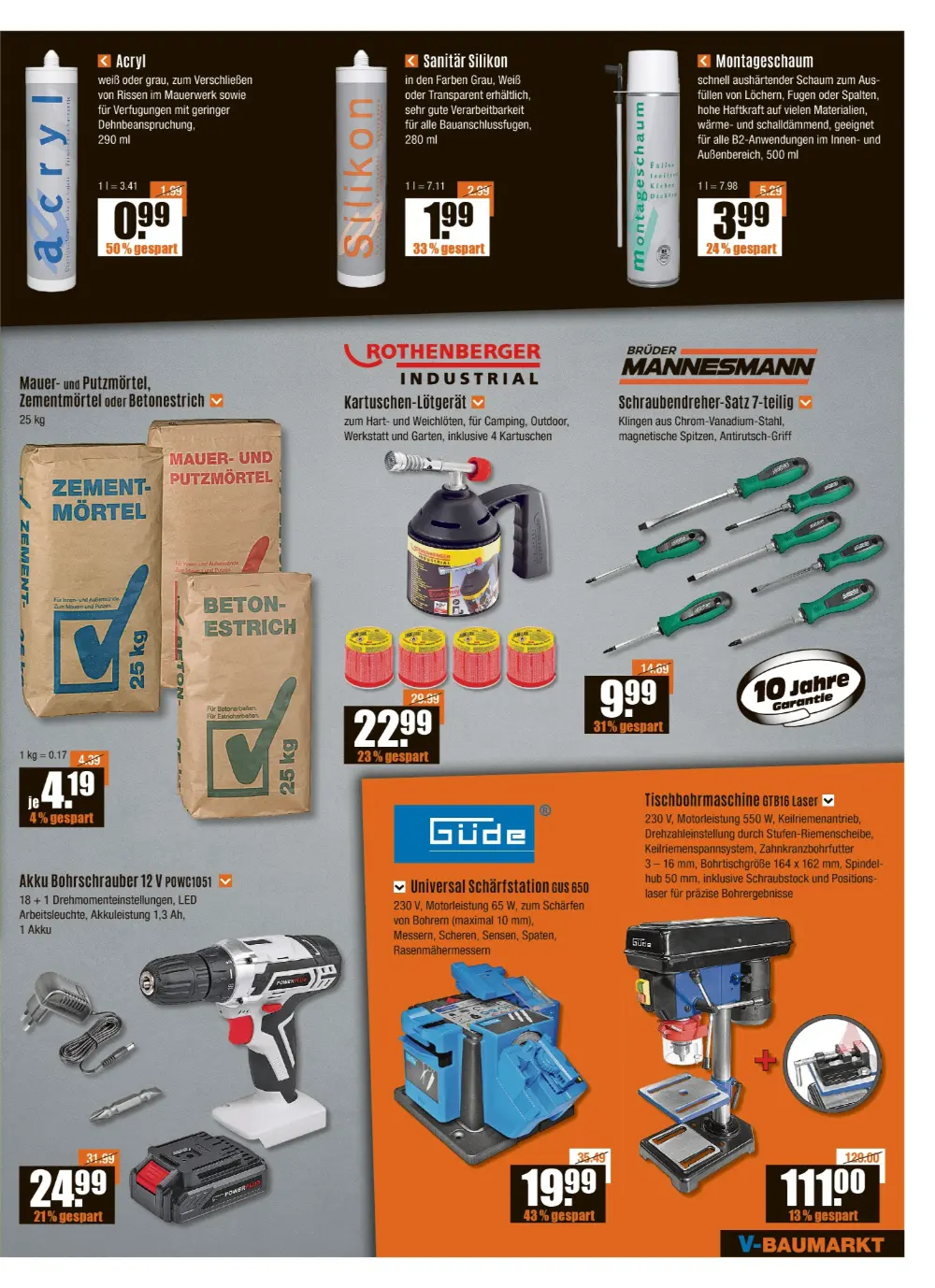 V-Baumarkt January 2025 Wöchentliche Angebote, Rabatte, Ermäßigungen und digitale Gutscheine.