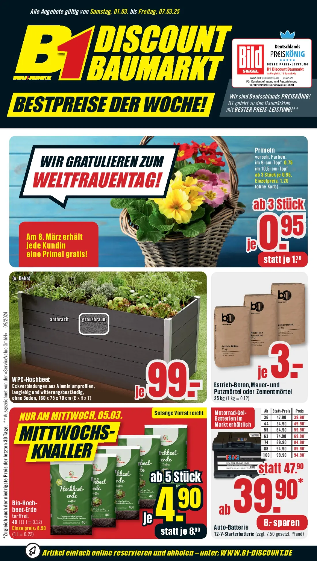 B1 Discount Baumarkt Prospekt KW10 Angebote und Rabatte