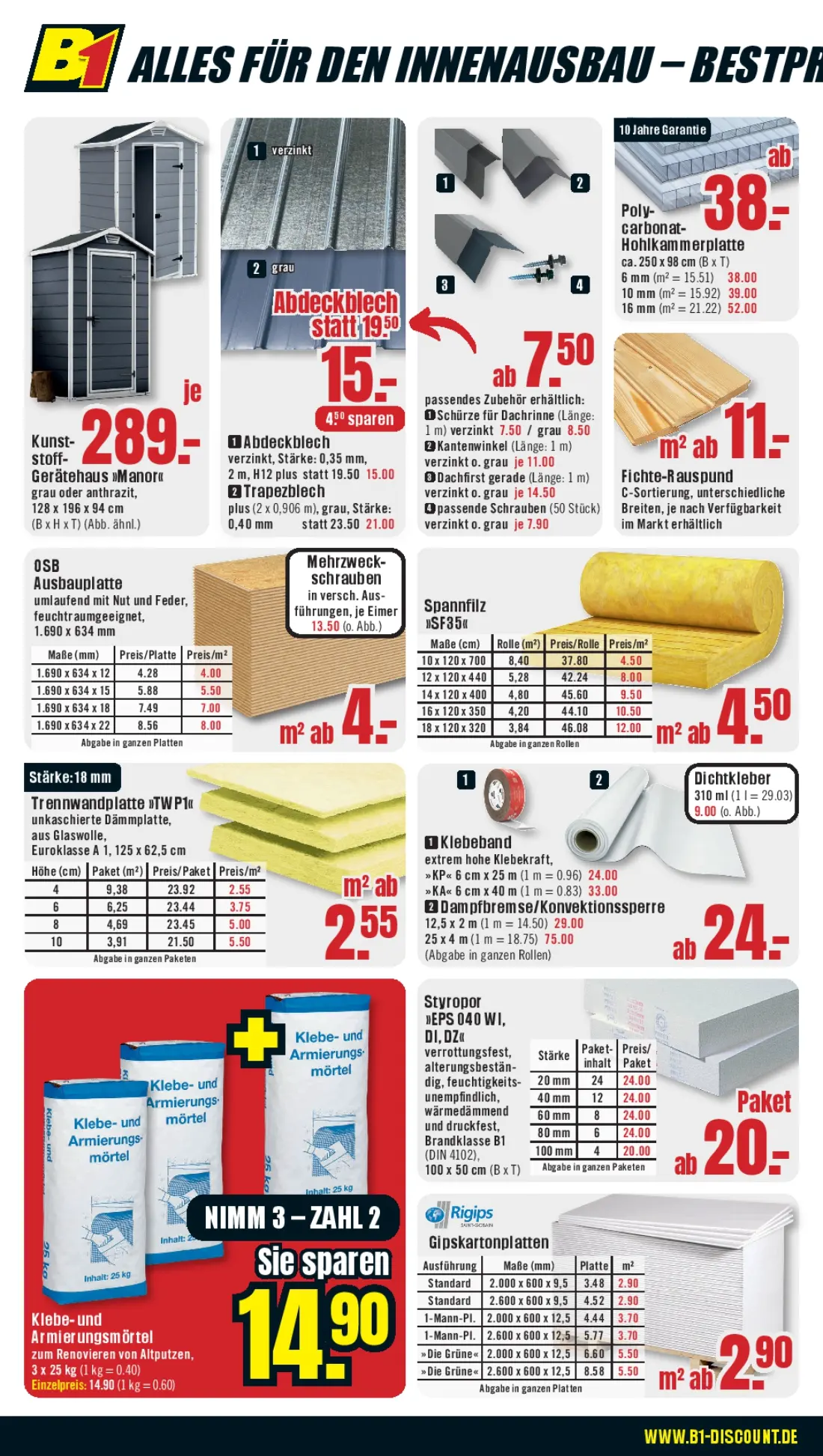 B1 Discount Baumarkt March 2025 Wöchentliche Angebote, Rabatte, Ermäßigungen und digitale Gutscheine.